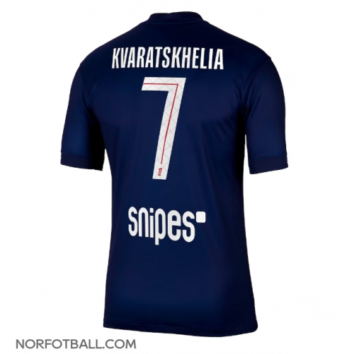 Billige Fotballdrakt Paris Saint-Germain Khvicha Kvaratskhelia #7 Replika Hjemmedrakt 2025-26 Kortermet Billige Fotballdrakt Paris Saint-Germain Khvicha Kvaratskhelia #7 Replika Hjemmedrakt 2025-26 Kortermet